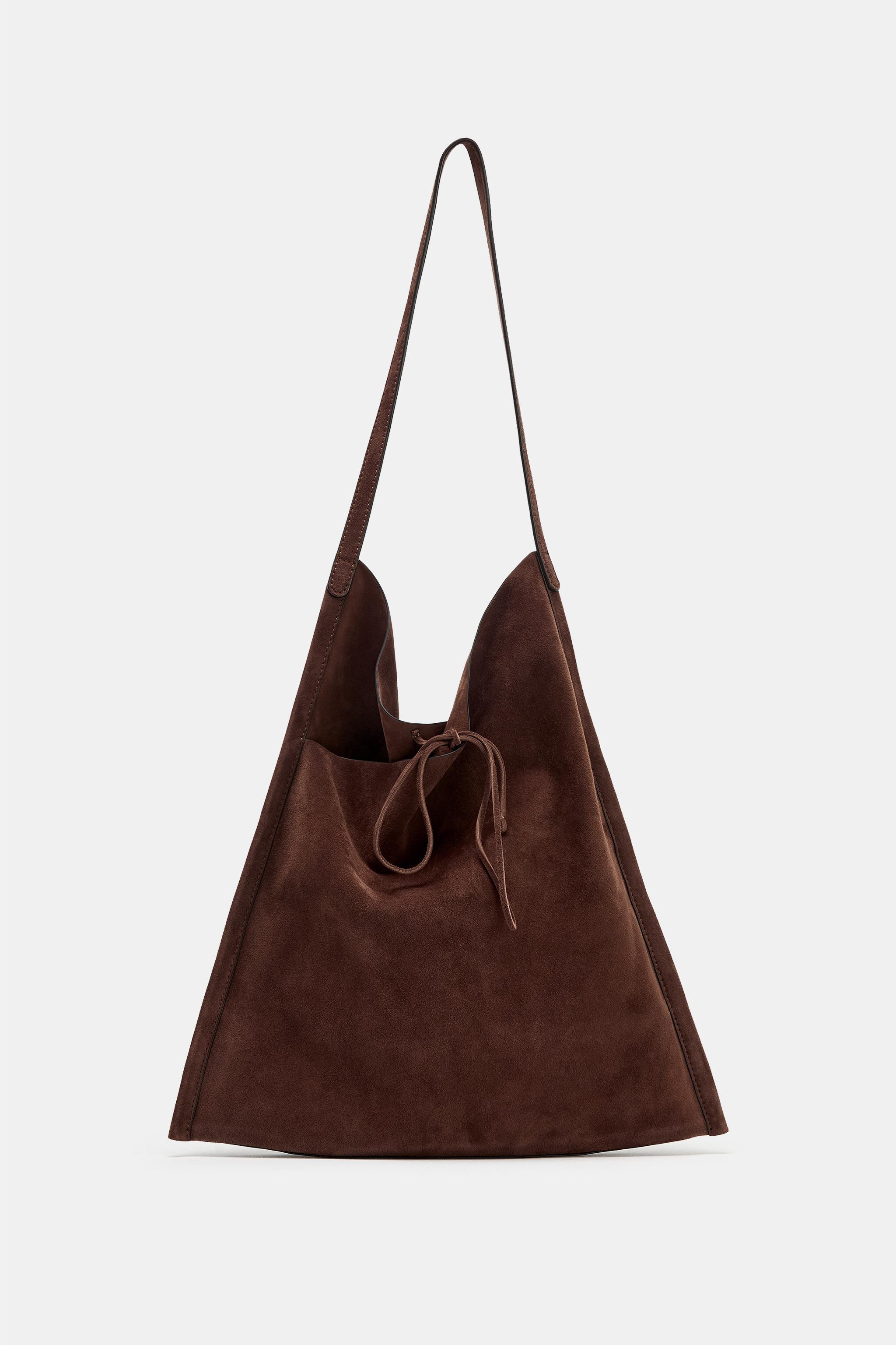 LEATHER FLAT BAG WITH BOW | Zara Canada