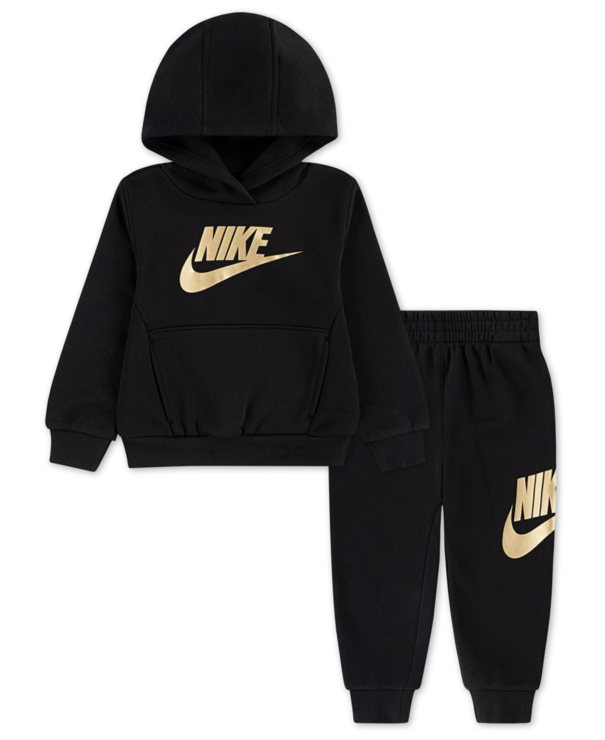 Nike Toddler Kids 2-Piece Club Fleece Pullover Hoodie Set - Black | Macy's