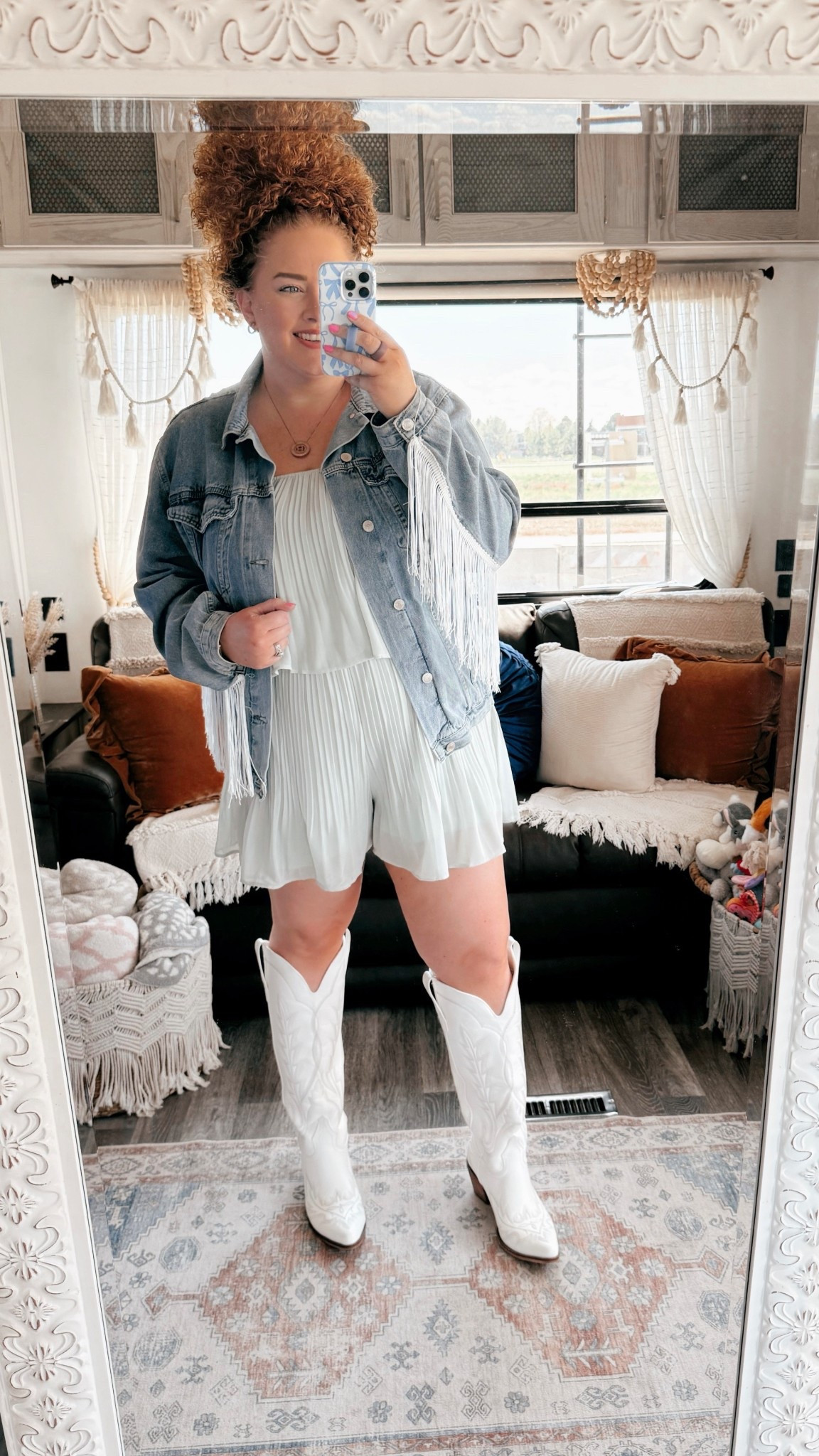 Concert outfit inspo ⚡️🪩🤍concert outfit | concert look | boho cowgirl | Nashville outfit | Nashville bachelorette look | Morgan wallen concert outfit | Taylor swift concert outfit | country concert outfit | western concert outfit | concert season | cowgirl boots | amazon cowgirl boots | white cowgirl boots | amazon white cowgirl boots | amazon boots | amazon finds | amazon fashion | amazon outfit | amazon look | amazon concert outfit | amazon concert finds | western concert outfit | western fashion | amazon western fashion | amazon western outfit | romper | amazon romper | amazon green romper | fringe denim jacket | amazon fringe denim jacket | fringe jacket | amazon fringe jacket | spring concert | spring concert outfit | spring western outfit 

#LTKSaleAlert #LTKMidsize #LTKStyleTip