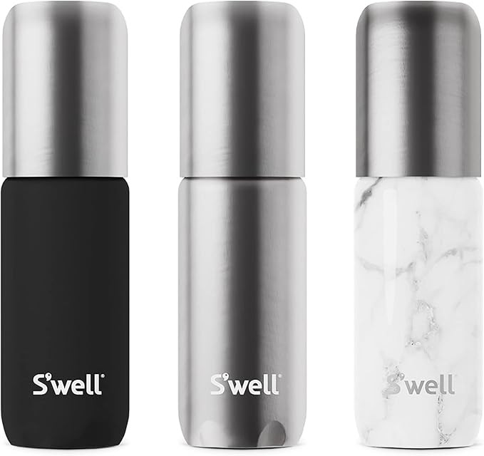 S'well 3.4oz Travel Bottle Set - Includes 3 Lightweight & Recyclable Aluminum Bottles - Leak-Proo... | Amazon (US)