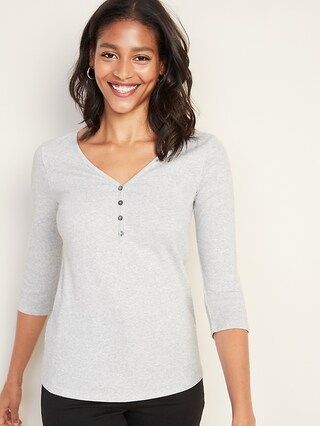 Slim-Fit Rib-Knit Henley for Women | Old Navy US