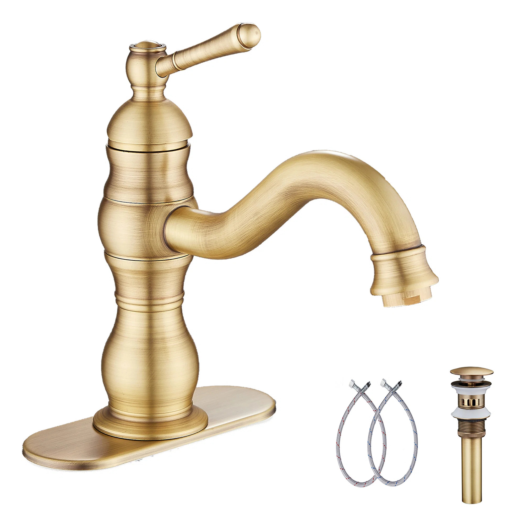 Single-Hole Single-handle Bathroom Faucet with Drain Assembly 9315-ATI | Wayfair North America