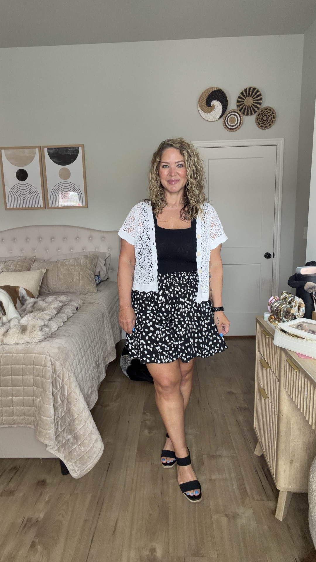 Denim top size large 
White jeans size 10
Crochet top one size 
Black tank and skort size large 
Denim set size large 
Overalls size medium 
Black top size large. 

Shoes tts

#LTKOver40 #LTKMidsize #LTKPetite