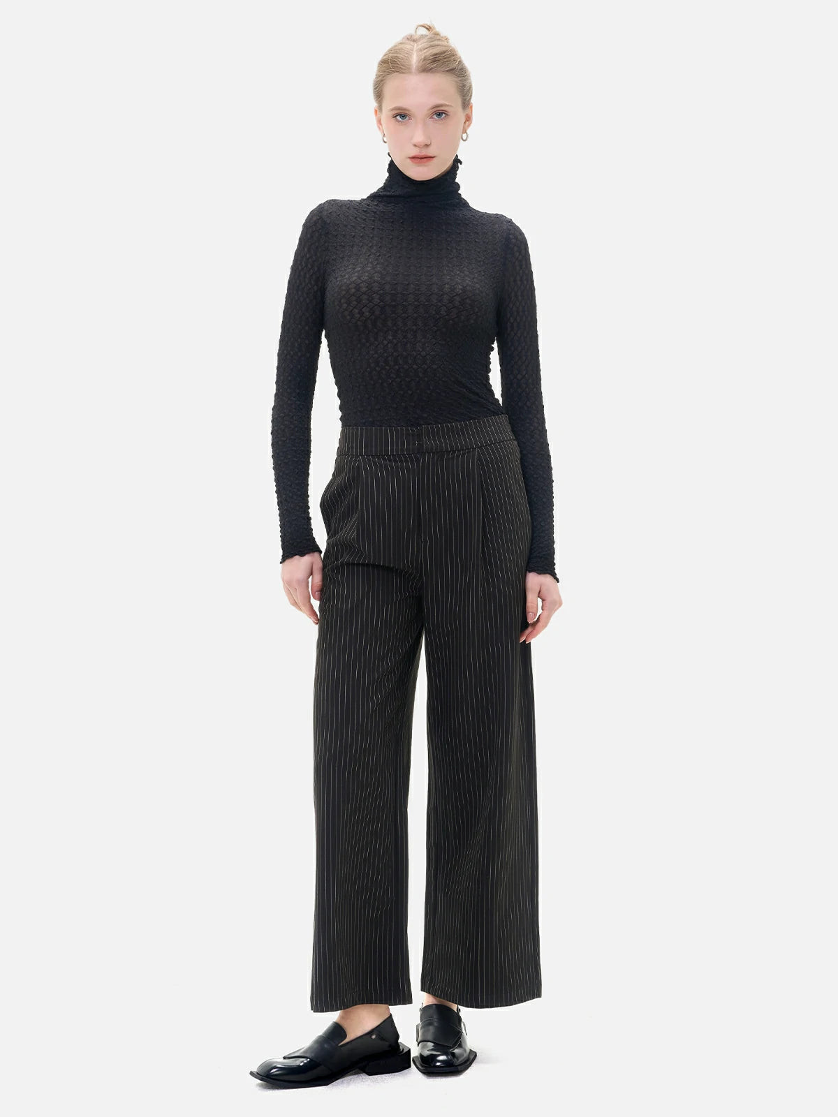 Classic Stripe Wide-Leg Trousers | SDEER