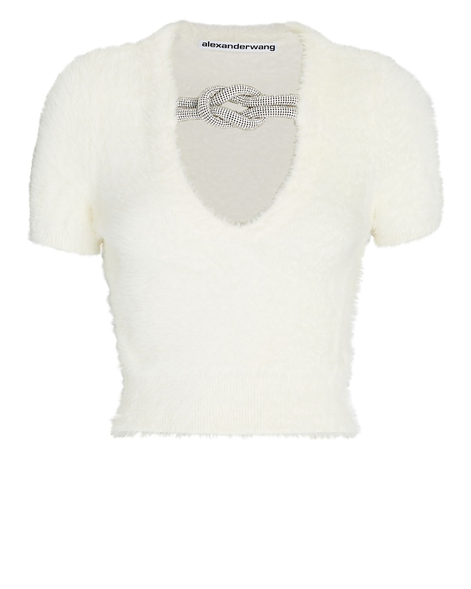 Crystal-Embellished Short Sleeve Sweater | INTERMIX