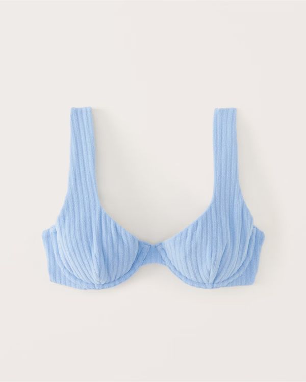 Terry Wide Strap Underwire Bikini Top | Abercrombie & Fitch (US)