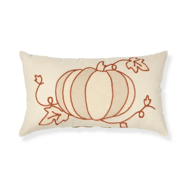 Better Homes & Gardens Pumpkin Lumbar Pillow, 14" x 24", Multi | Walmart (US)