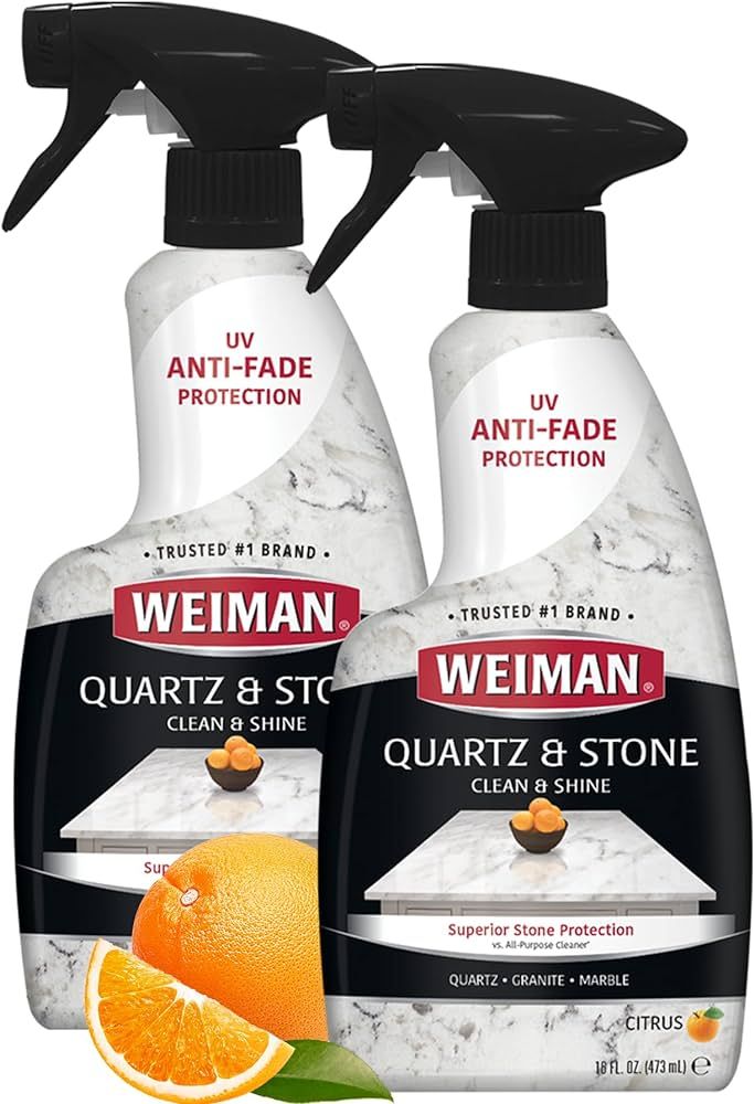 Weiman Quartz Countertop Cleaner and Polish (2 Pack) Clean and Shine Your Quartz Countertops Isla... | Amazon (US)