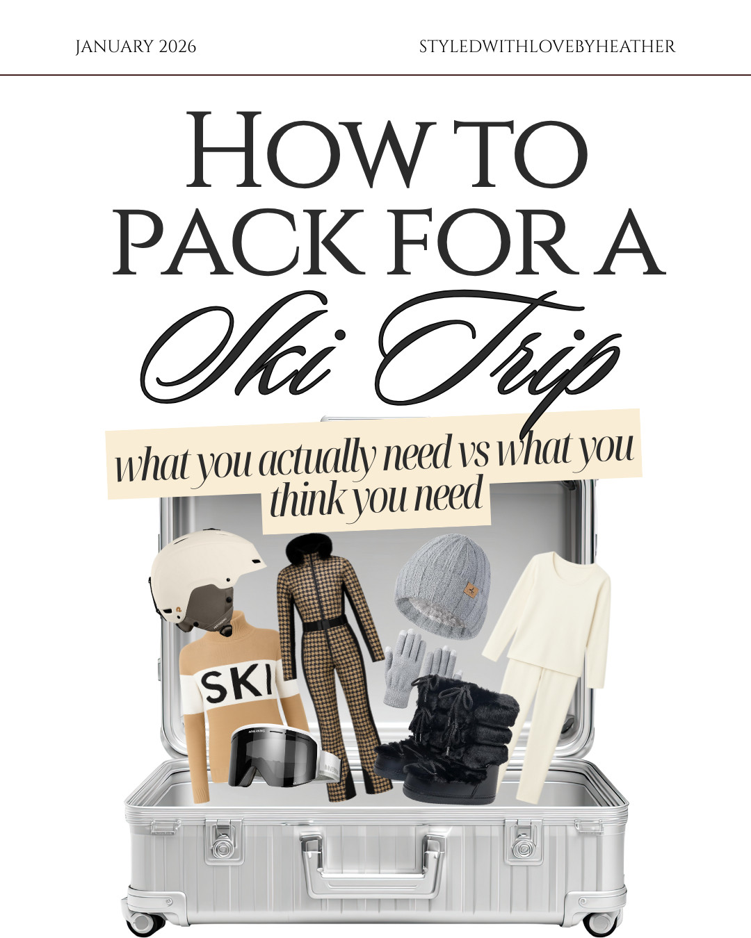 Packing for a ski trip without overpacking? ❄️🎿

This beginner-friendly ski packing guide covers base layers, sweaters, ski pants, outerwear, accessories, and après-ski outfits—all warm, functional, and elevated.
If you’re heading to the mountains, these are the ski trip essentials I always pack to stay cozy and chic on and off the slopes.

🤍 Tap to shop my ski trip packing list + winter must-haves all in one place. 

 #LTKootd #LTKSeasonal #LTKPetite