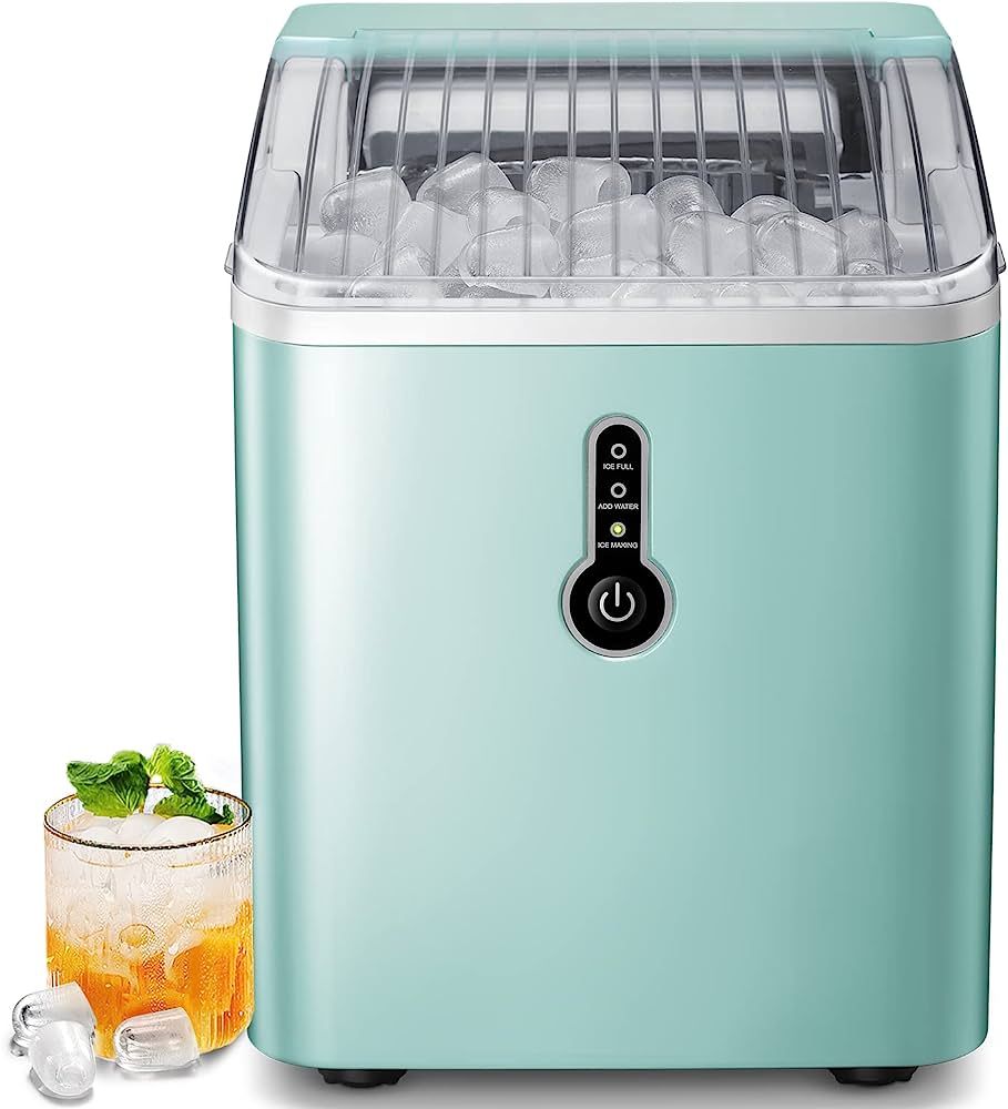 ZAFRO Ice Maker Countertop, Portable Ice Maker with Self-Cleaning, 26Lbs/24Hrs, 9 Cubes Ready in ... | Amazon (US)