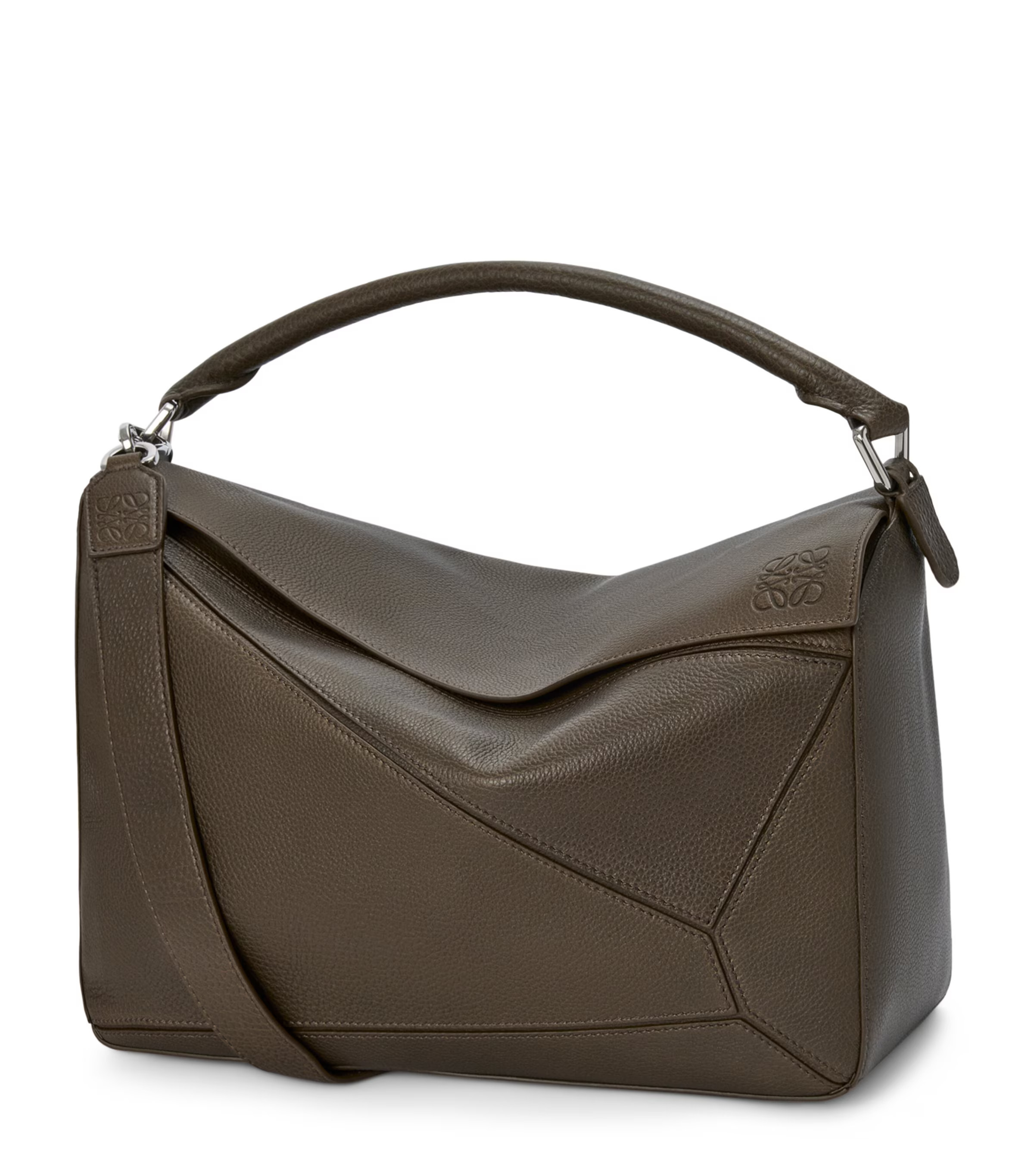 Loewe Large Leather Puzzle Edge Top-Handle Bag | Harrods
