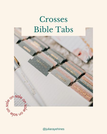 Crosses Bible Tabs ON SALE from The Daily Grace Co. ✨

The quality of these are perfect for handling my bible daily and I love that I can flip to the books so much easier.
