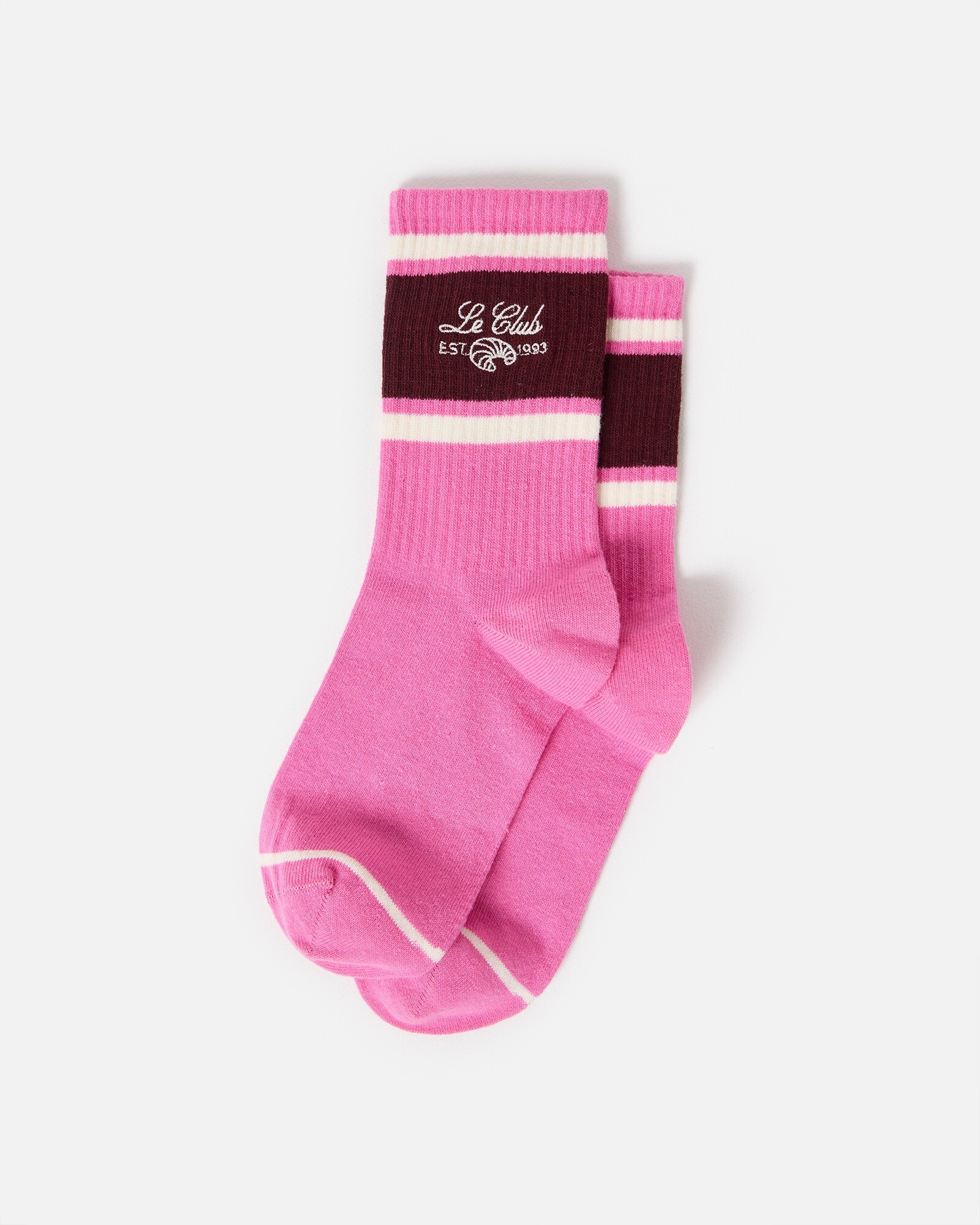 Pink Le Club Ribbed Sporty Ankle Socks | Oliver Bonas | Oliver Bonas (Global)