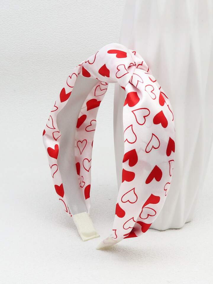 1pc Women's Love Heart Knot Hair Hoop, Elegant And Concise, Suitable For Dating | SHEIN