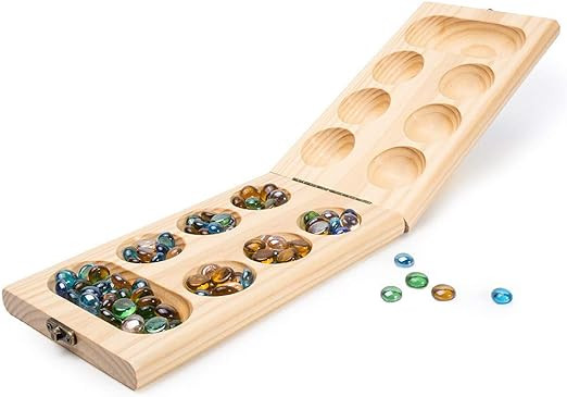 Wooden Folding Mancala Game Board Game Travel Game | Amazon (US)