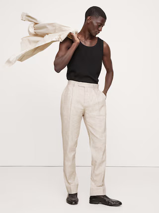 Herringbone Cotton-Linen Slim Suit Pant | Banana Republic (US)