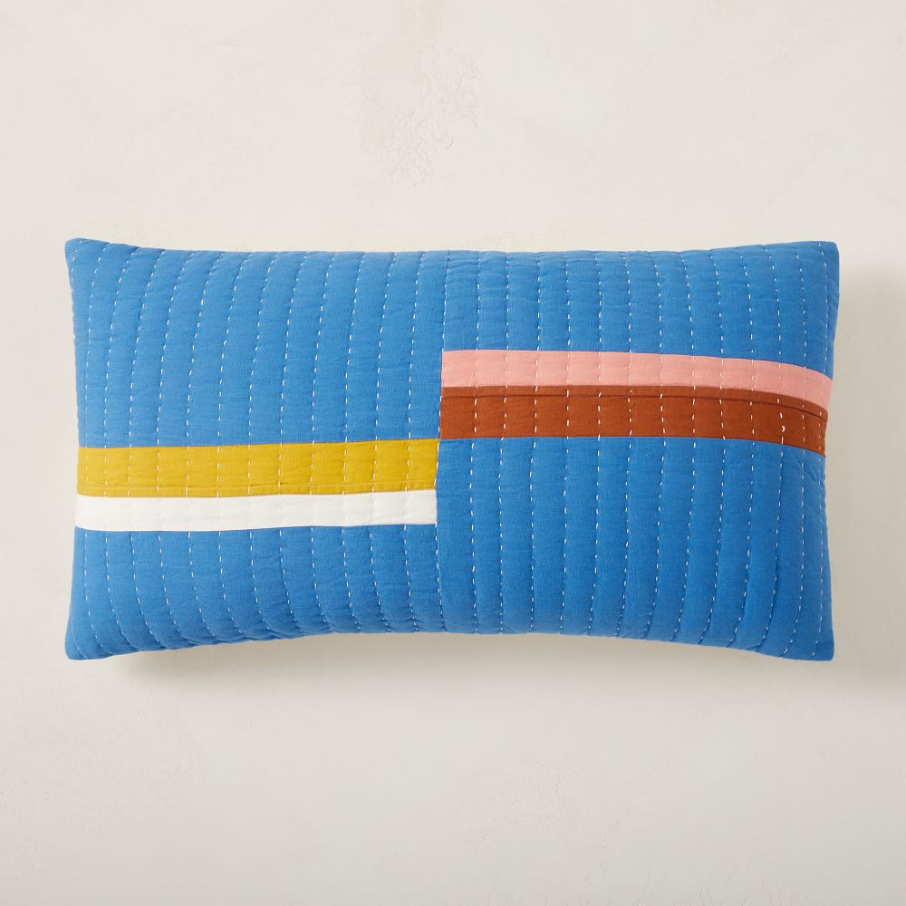 Quilted Broken Stripe Pillow Cover | West Elm (US)
