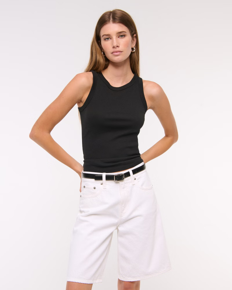 Vintage Rib Tuckable Crew Tank | Abercrombie & Fitch (US)