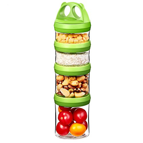 SELEWARE Portable Stackable Food Storage Containers for Snacks Formula Powder and Drinks Twist Lo... | Amazon (US)