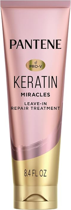 Pantene Keratin Leave-In Conditioner with Argan Oil, Protein Treatment for Dry, Damaged & Color-T... | Amazon (US)