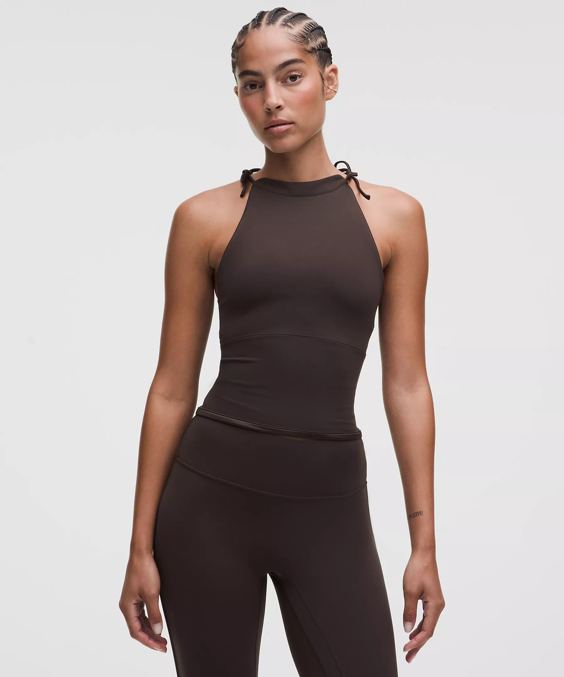 Nulu Satiny-Trim Tie Detail Tank Top Light Support, B/C Cup | Lululemon (US)