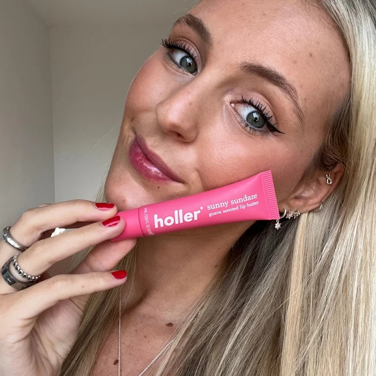 Holler Sunny Sundaze Guava Crush Guava Lip Butter, Hydrating Shea Butter, 0.33 fl oz | Walmart (US)