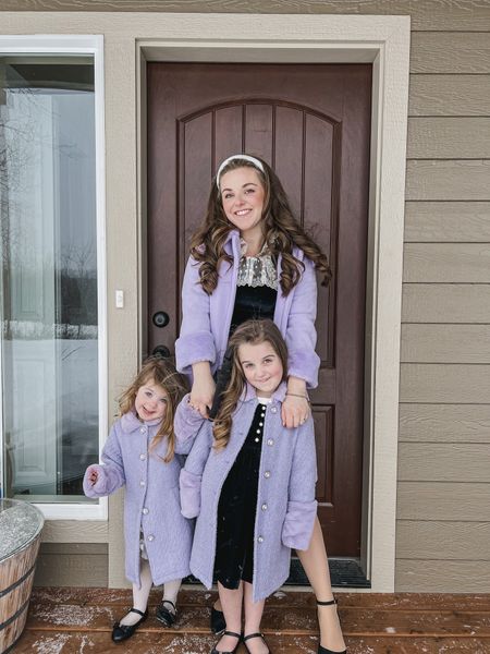 Lilac coats and black velvet dresses. Mommy and me outfits 

#LTKfamily #LTKSeasonal #LTKFind