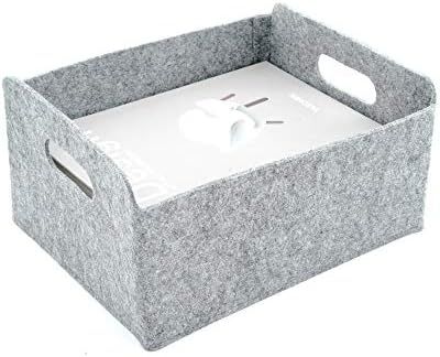 Welaxy Storage Baskets Felt Foldable Storage Cube bin Shelf Bins Organizer Felt Box for for Kids ... | Amazon (UK)