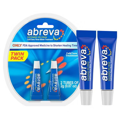 Abreva Docosanol 10% Cream Cold Sore/Fever Blister Treatment Tube - 0.14oz | Target