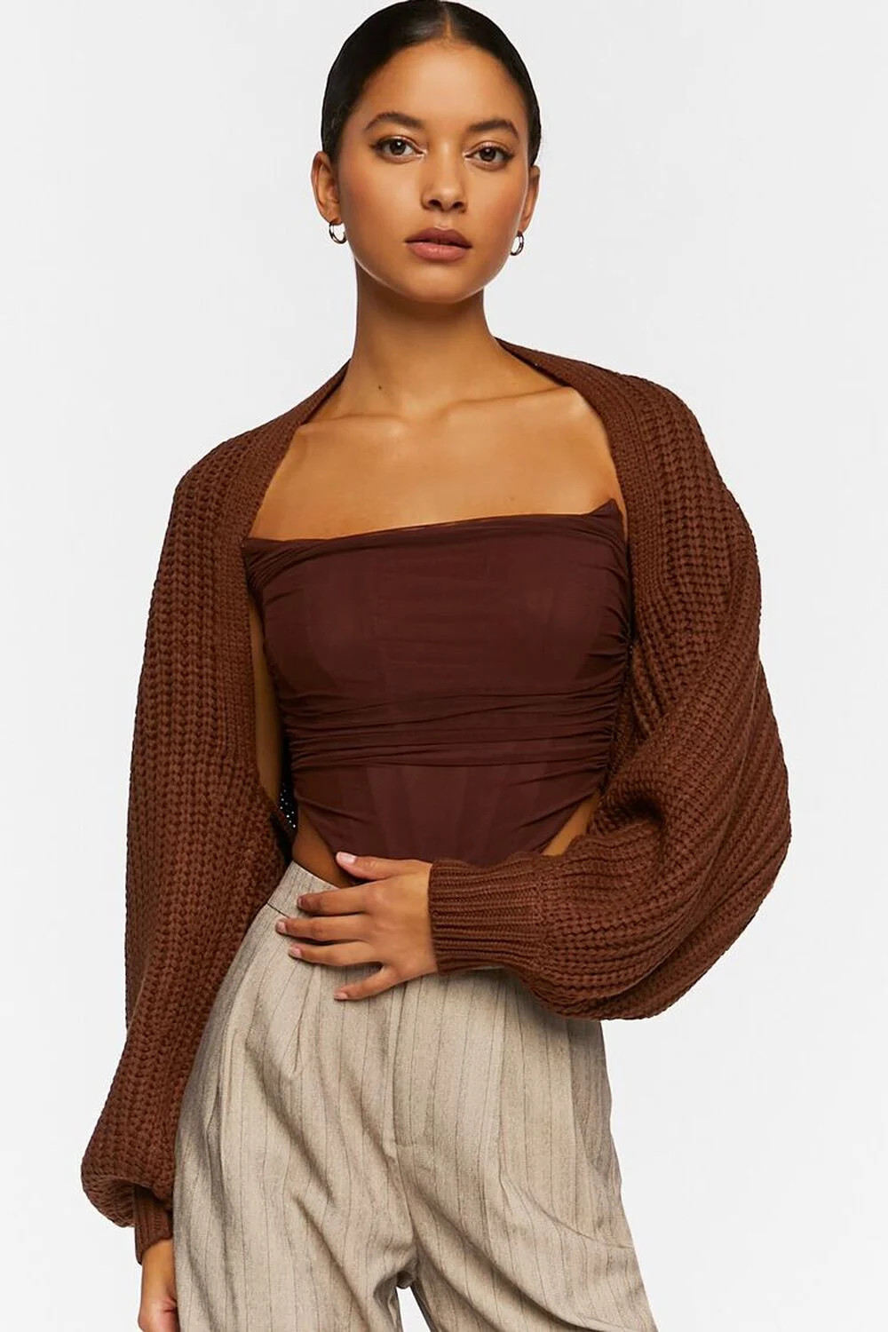 Batwing Open-Front Cardigan Sweater | Forever 21 (US)