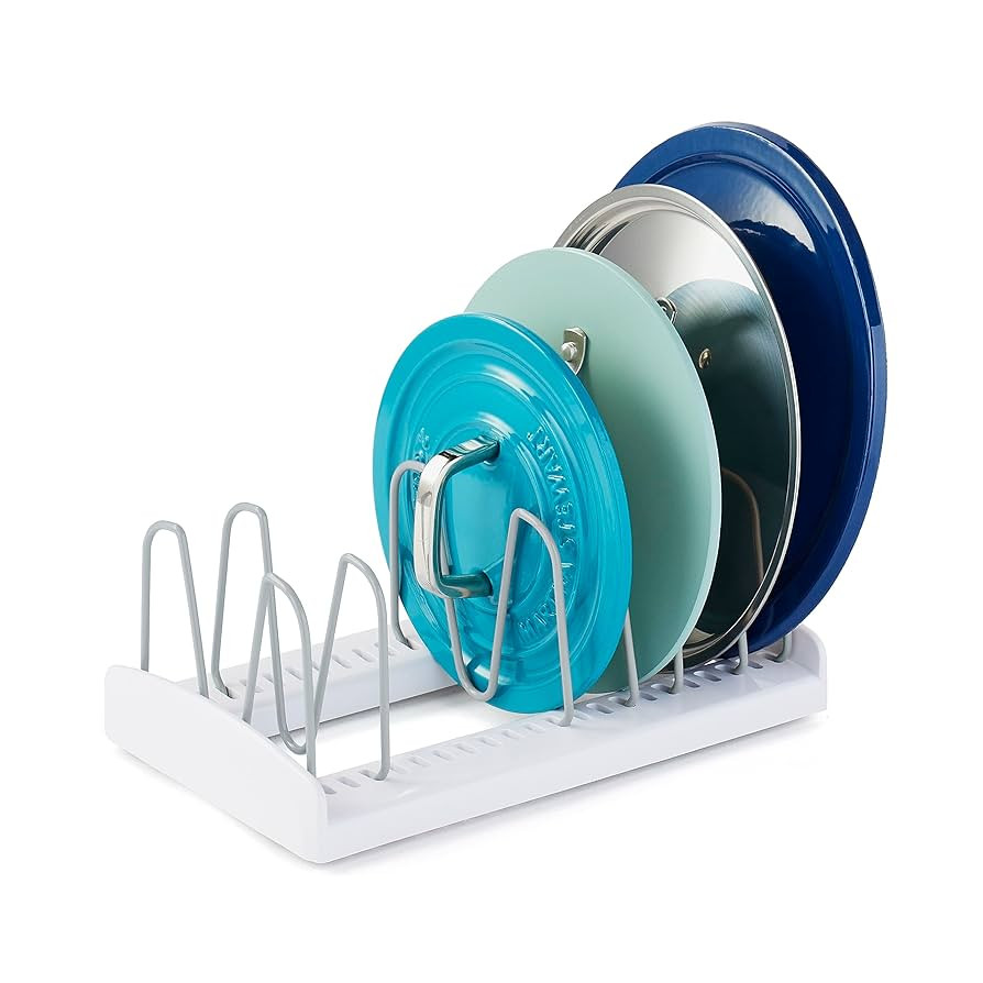 YouCopia StoreMore Adjustable Pot Lid Organizer, Standard, White | Amazon (US)