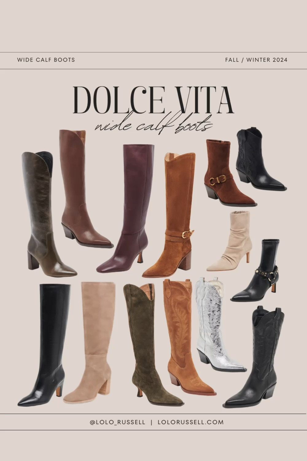 Dolce Vita wide calf and extra wide calf boots for fall winter 2024 including suede, western, square toe, pointed toe, harness and moto  

#LTKShoeCrush #LTKPlusSize #LTKMidsize