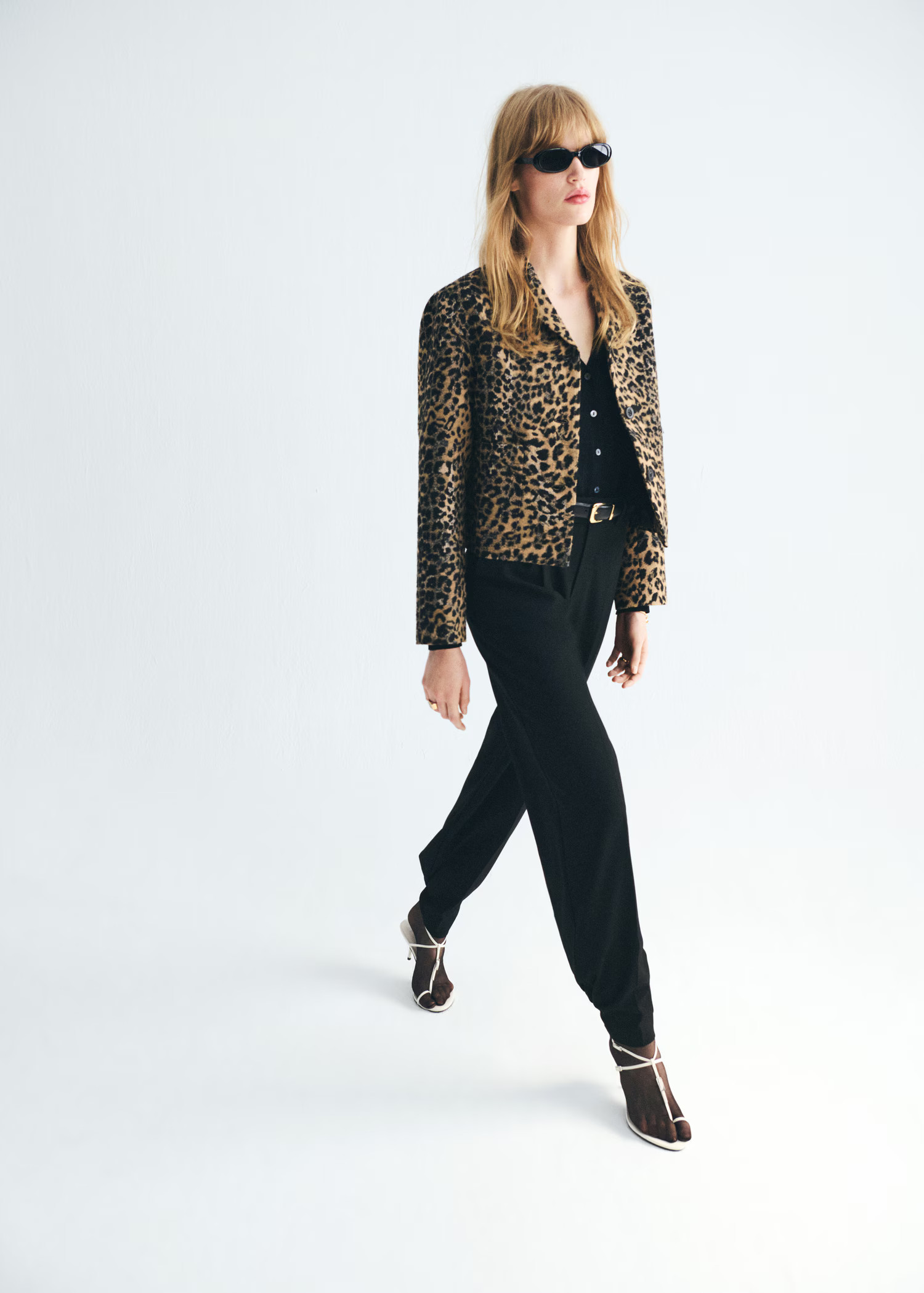 Leopard-print jacket with buttons - Women | MANGO USA | Mango (US/MX/AU)