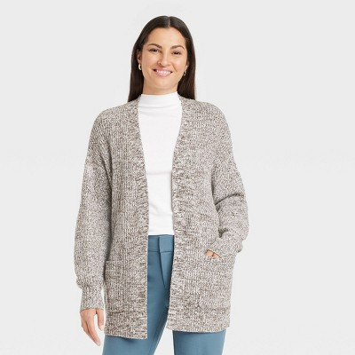Women's Open Cardigan - A New Day™ Brown S | Target