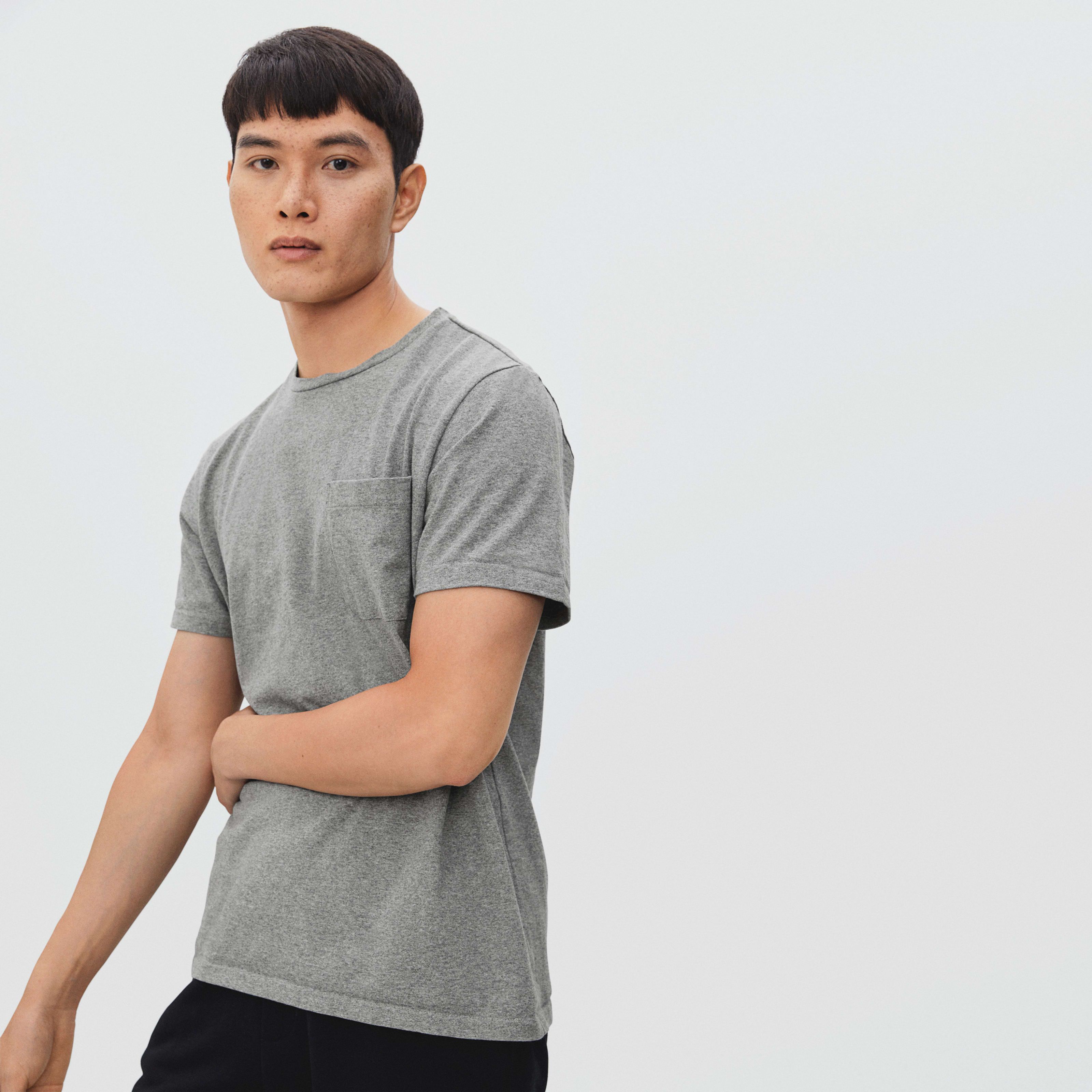 Men's Organic Cotton Pocket T-Shirt | Uniform by Everlane in Heathered Grey, Size S | Everlane