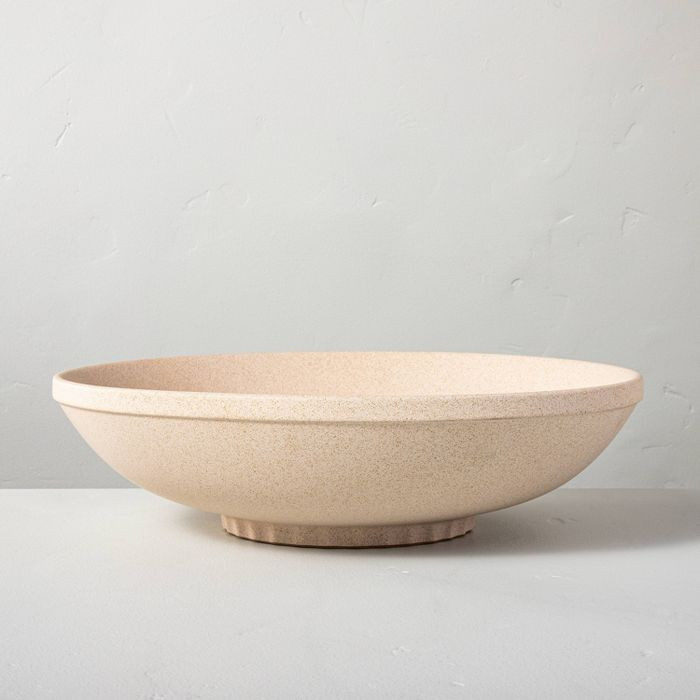11" Decorative Stoneware Centerpiece Bowl Natural Sand Finish - Hearth & Hand™ with... | Target