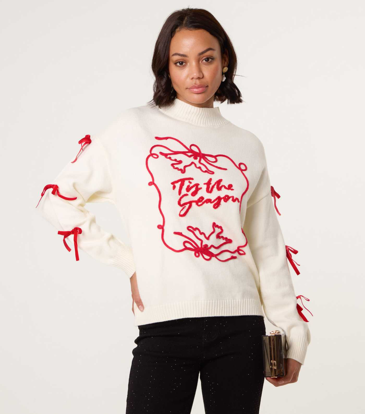 Blue Vanilla Off White Tis The Season Jumper | New Look | New Look (UK)