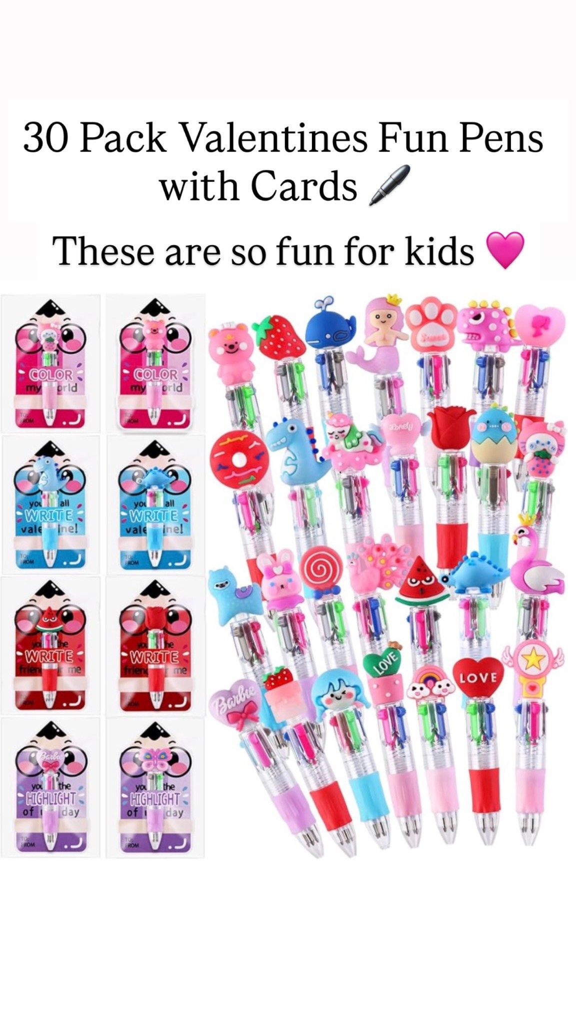 30 Pack Valentines Fun Pens with Cards

#LTKKids #LTKValentine