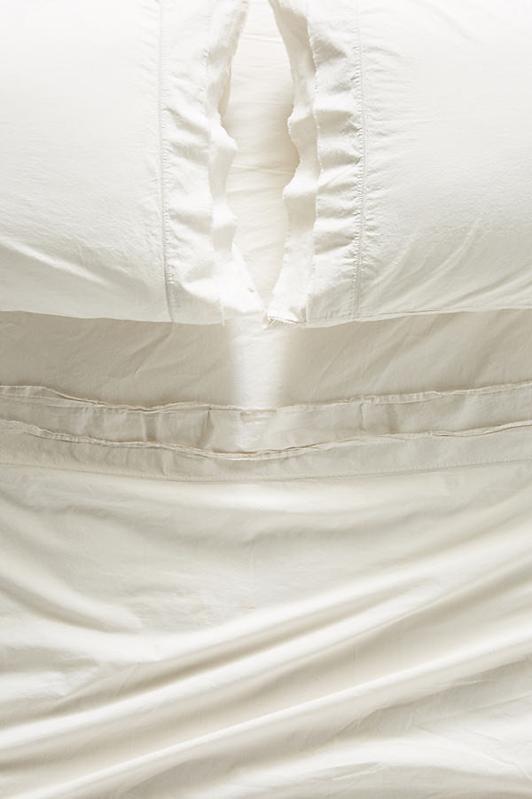 Joey Washed Percale Sheet Set By Anthropologie in Grey Size Tw sht set | Anthropologie (US)