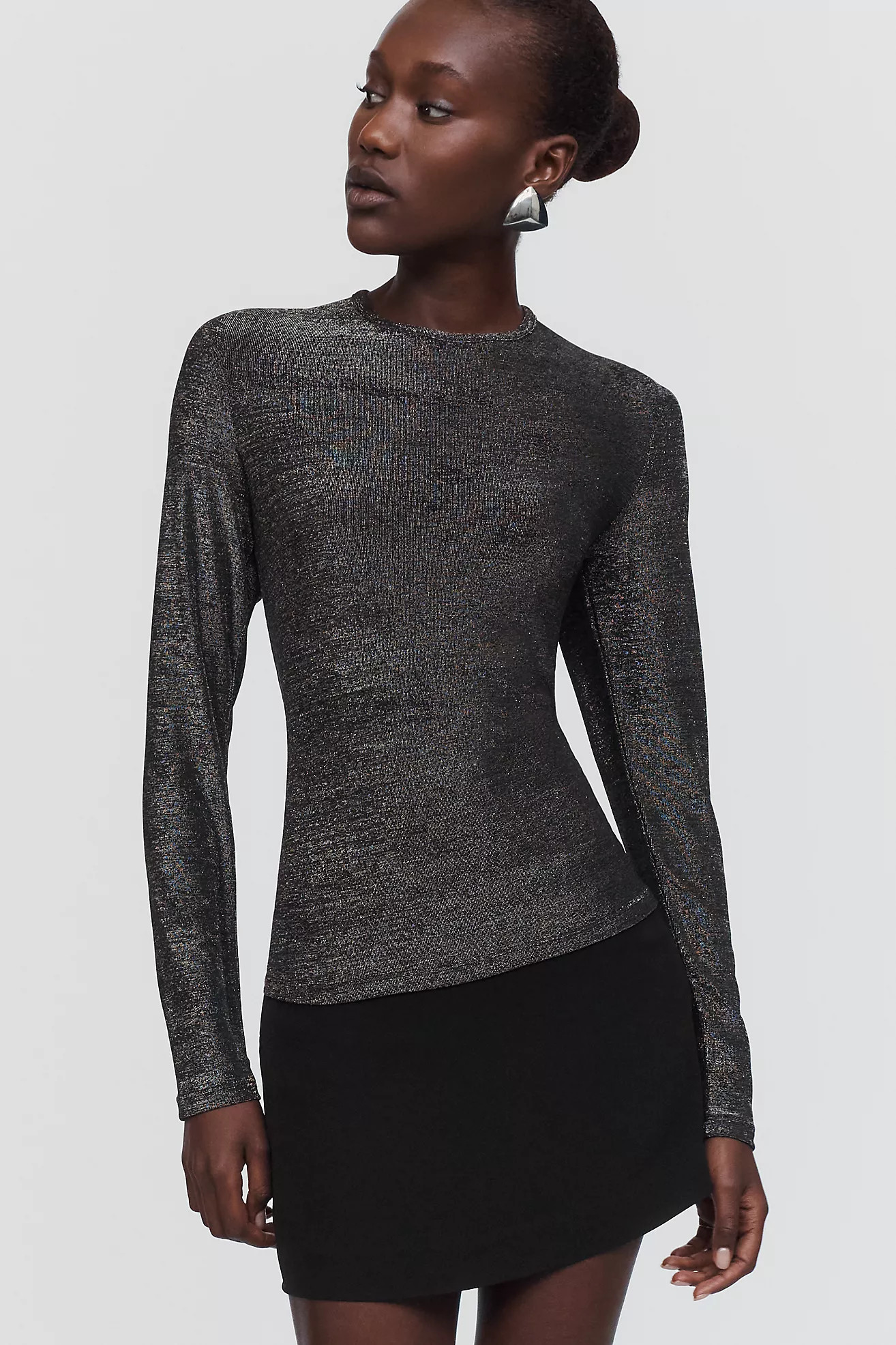 Lurex Long Sleeve Tee | Anthropologie (US)