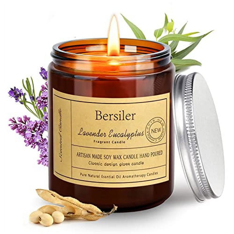 Bersiler Aromatherapy Candles, 7 OZ Lavender Eucalyptus Scented Candles Stress Relief and Relax f... | Walmart (US)