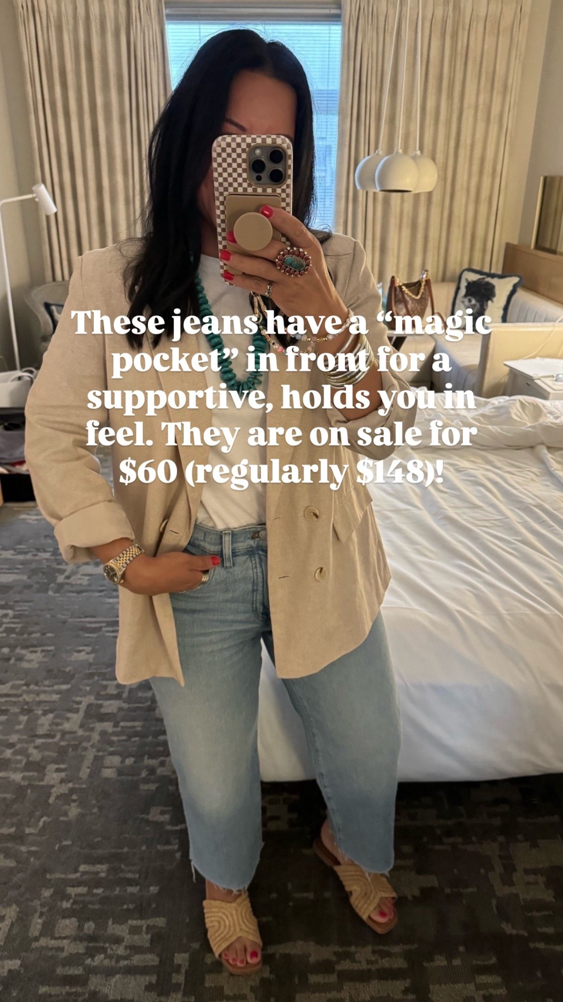 Jeans size 29 (I’m a size 10). 

#LTKMidsize #LTKSaleAlert #LTKOver40