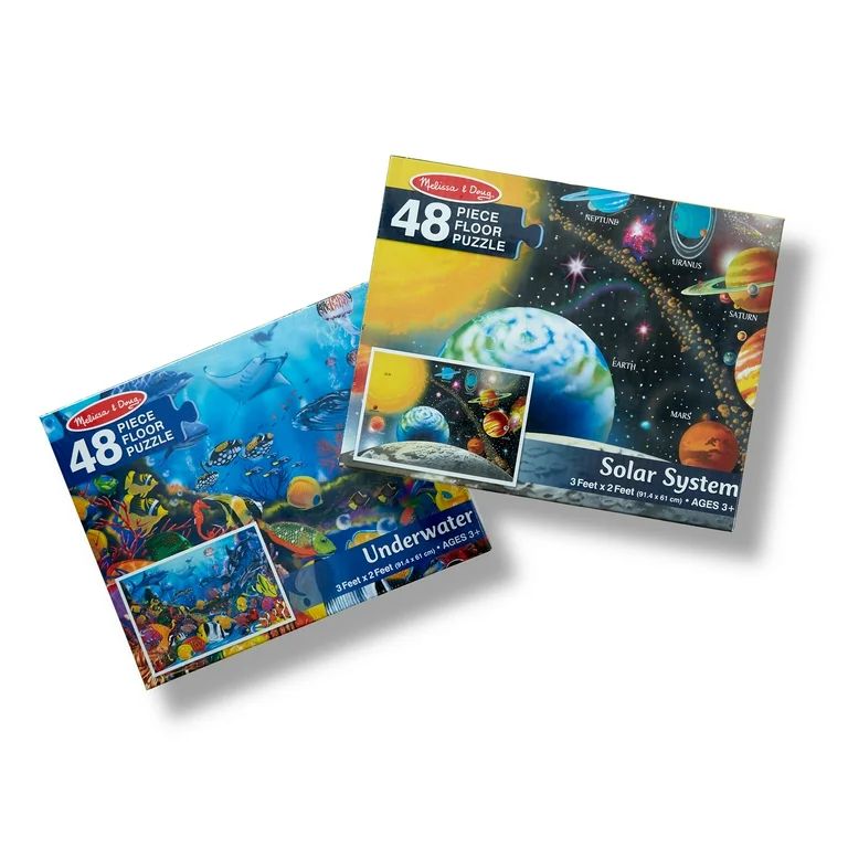 Melissa & Doug Floor Puzzle Bundle - Solar System and Underwater | Walmart (US)