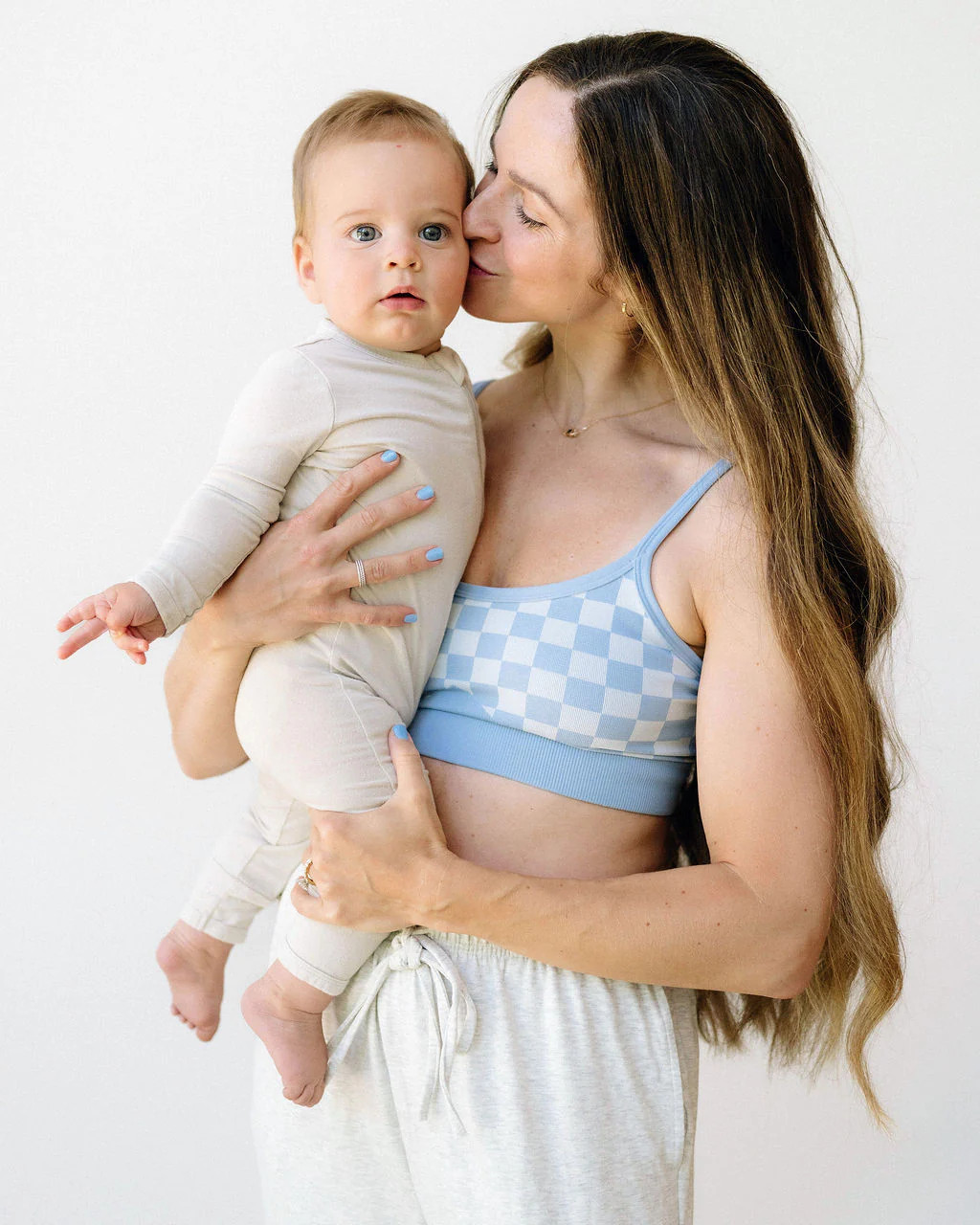 Bluebell Checker Maternity & Nursing Bralette by Dr. Mae | LoveSteady