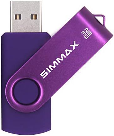 SIMMAX 32GB Memory Stick USB 2.0 Flash Drives Swivel Thumb Drive Pen Drive (32GB Purple) | Amazon (US)