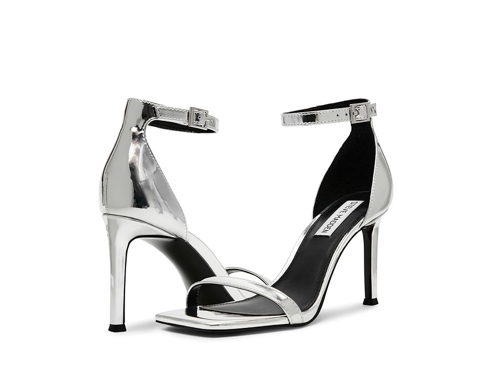 Steve Madden Piked High Women's Heels Silver Foil : 9.5 M, Leather/Rubber | Zappos