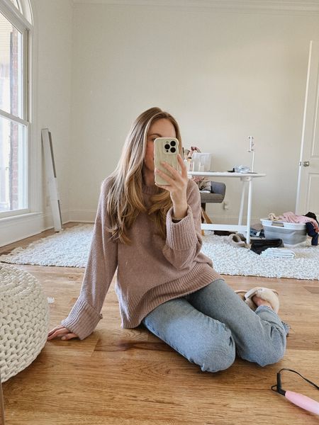 Amazon blow out hair brush and cuffed pullover oversized sweater for spring. Lavender grey sweater Agolde jeans outfit styled by BarbiGia 



#LTKfindsunder50 #LTKSeasonal #LTKsalealert