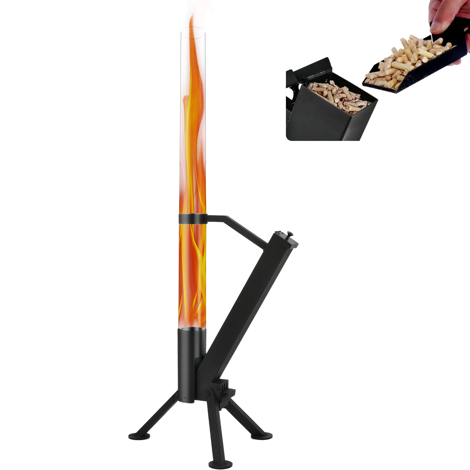 CHARMELEON Wood Pellet Fire Pits for Outside – Portable Wood Pellet Heater – Painted Stainles... | Amazon (US)