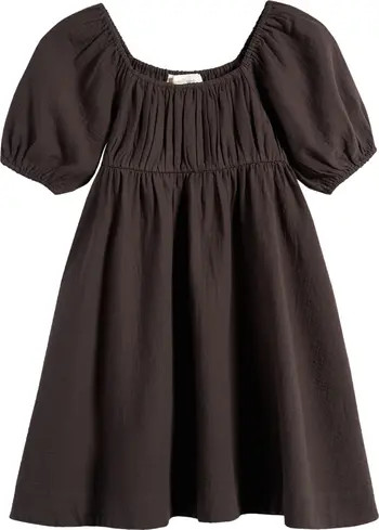 Kids' Square Neck Organic Cotton Babydoll Dress | Nordstrom