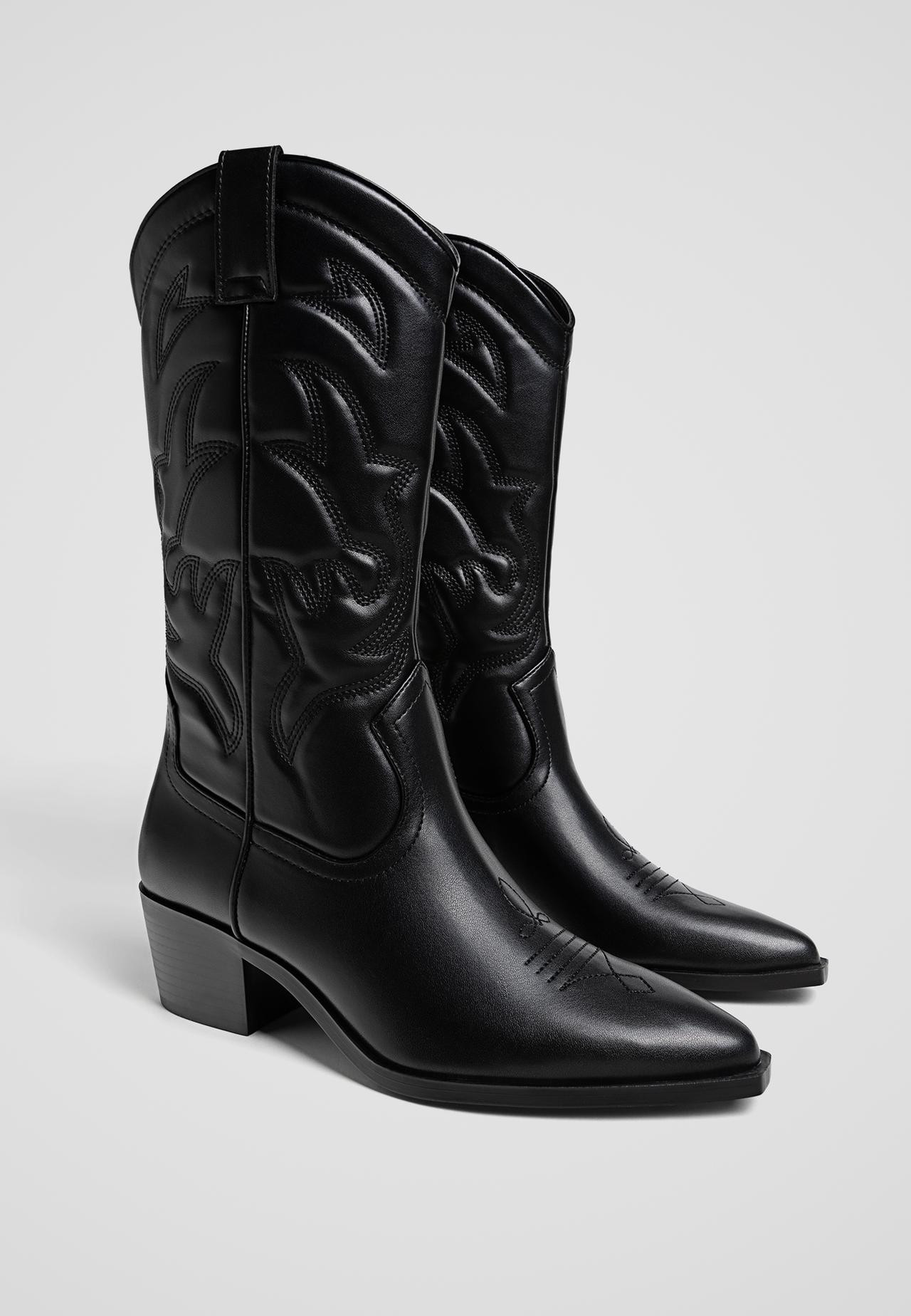 Cowboylaars met hak - Cowboylaarzen voor dames | Stradivarius Netherlands | Stradivarius (NL)